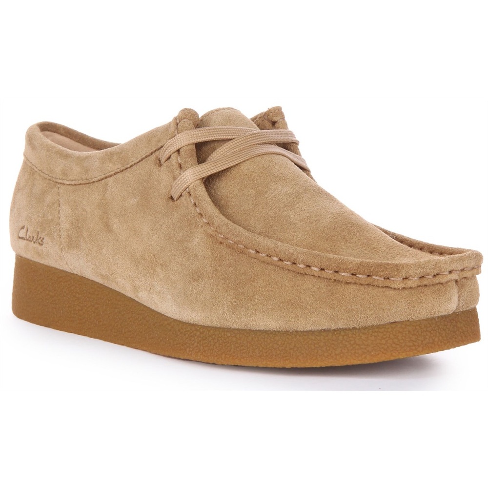 Clarks Tan Loafers with Suede Finish and Crepe Sole